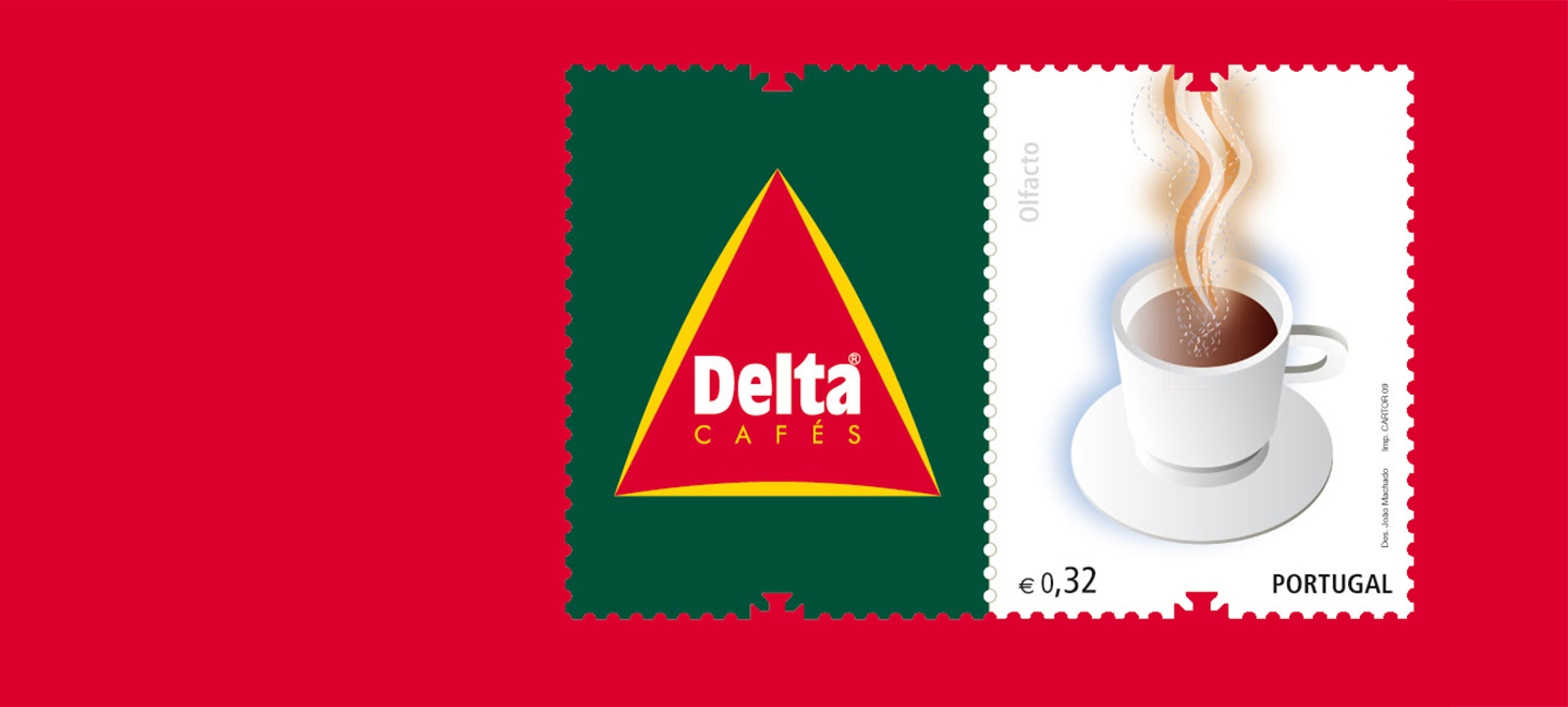 Selo personalizado da Delta cafés