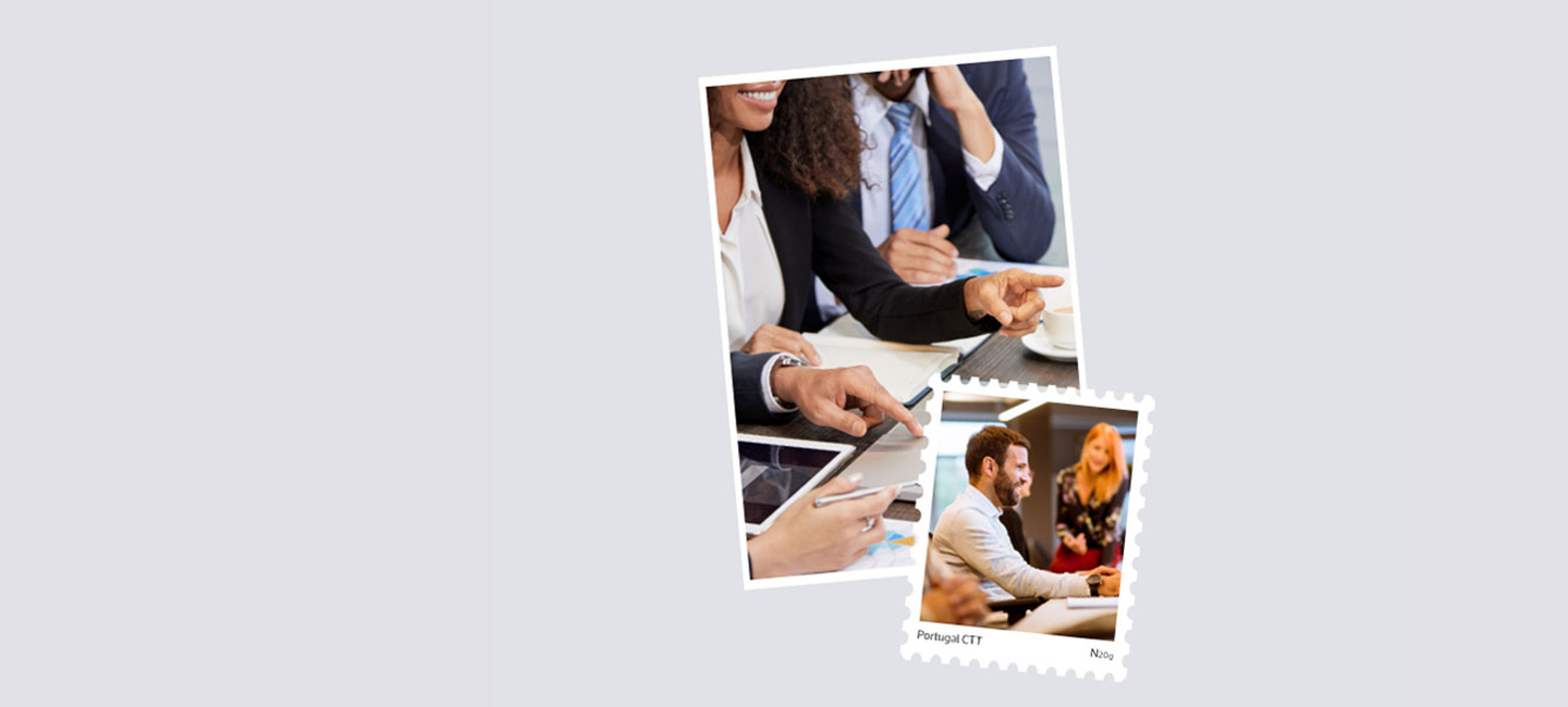 Selo e postal personalizado